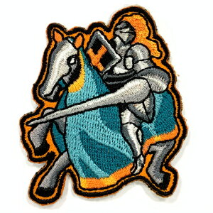 鐵甲武士 歐洲刺繡貼布 中古世紀 黑騎士 電繡貼 背膠補丁 背膠刺繡背膠補丁 袖標 布標 布貼 補丁 貼布繡 臂章