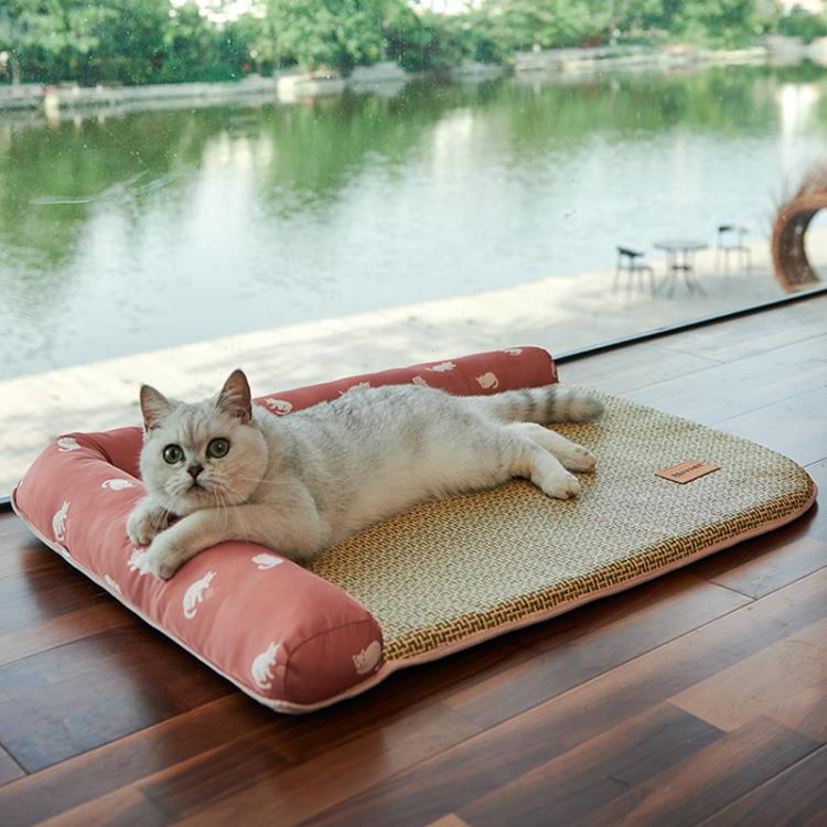 貓窩夏季涼席四季通用夏天涼窩網紅貓床沙發狗窩貓咪墊子寵物用品「限時特惠」