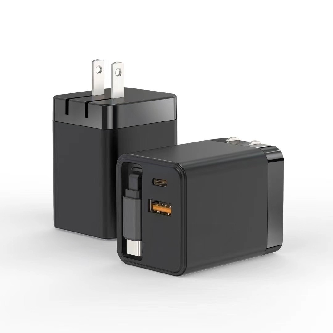 pd65W拉伸線充電頭 40W伸縮線A+C充電器 適用於筆記本手機充電器【Snowbelle優選】