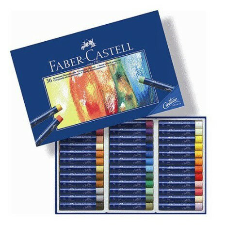 德國輝柏 Faber-Castell 127036 創意工坊油性粉蠟筆 粉彩條 36色組