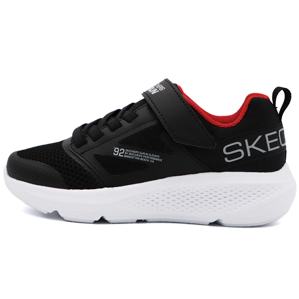 SKECHERS GO RUN ELEVATE 魔鬼氈 慢跑鞋 中大童 黑 R9213 (403982LBKRD)